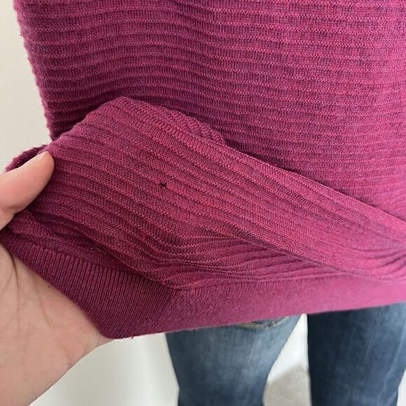 Ted Baker Men's Potter Crewneck Sweater Size 6 2XL Pink Ribbed Wool Blend - Picture 4 of 7